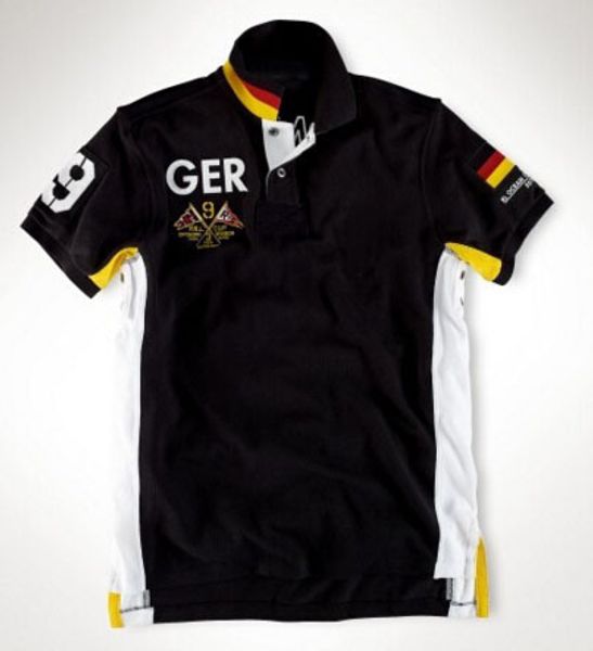 

2016 Summer Polo Shirt Sailing Team Race BR CAN GER ITA Spain Country Brand Men Short Sleeve Sports T-Shirt Mexico UAE SUI NW