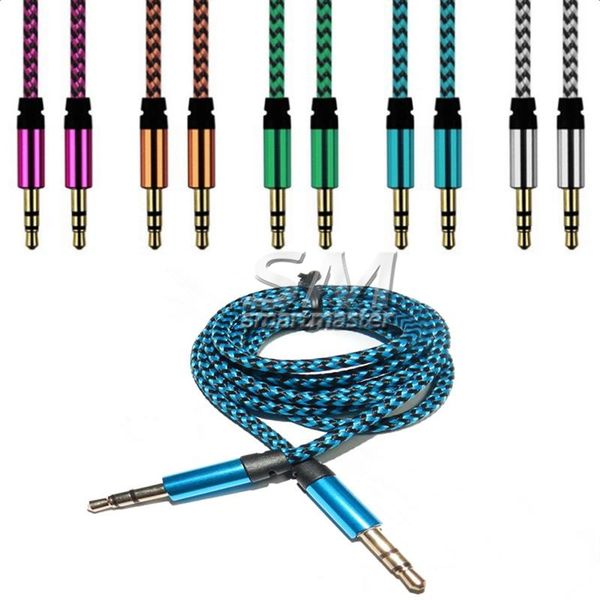 

3ft 3.5mm aluminium audio cable auxiliary audio cable male to male stereo car extension audio wire for ipad iphone samsung
