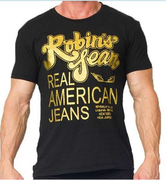 

size 2017 new t-shirt man robin shirt shirts puls jeans robins wholesale bottoming robins shirt tshirt t robin mens men 3xl vdtfo, Black