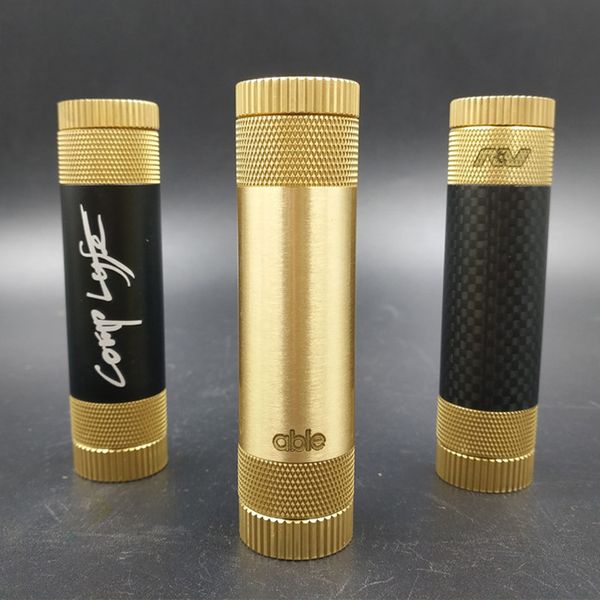

Able XL Mod AV Style Avid Lyfe Brass Material Electronic Cigarette Mechanical Mod Fit 18650 battery 510 Thread DHL Free