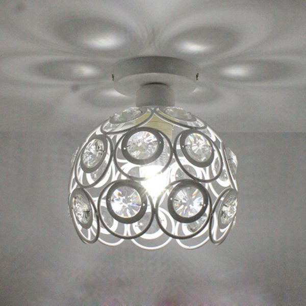 Лофт винтажный стиль кованого железа высокое качество K9 хрустальный потолочный потолочный светильник AC85-265V для коридора лампа балкона кухня светодиодная лампа