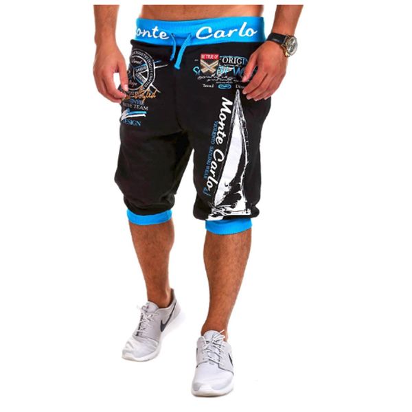 

wholesale- 2017men shorts men casual short print board male workout shorts men's casual exercise boardshorts bermudas masculina de marc, White;black