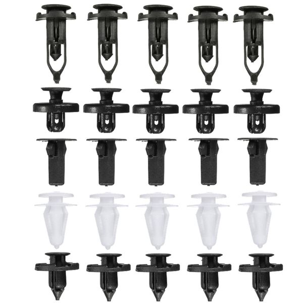 

25pcs/set trim bumper panel wheel arch plastic fasteners clips set for toyota avensis