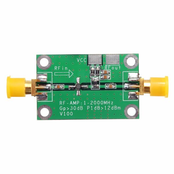 Freeshipping Eccellente qualità Migliore promozione 1-2000 MHz 2 Ghz Modulo amplificatore a banda larga LNA RF a basso rumore 30 dB HF VHF / UHF