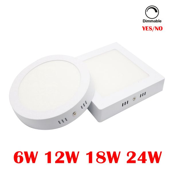 Umlight1688 No Cut Decke 6 W 12 W 18 W 24 W Oberfläche Montiert Led Downlight Runde Panel Licht SMD Ultra Dünne Decke Unten Lampe Küche