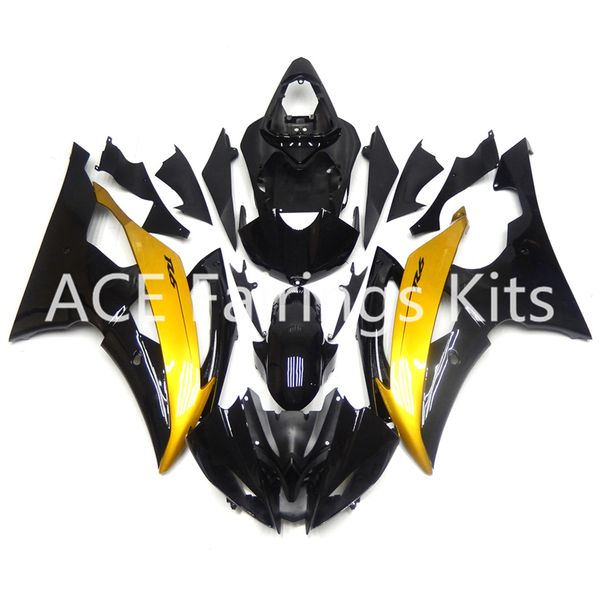 3 cadeaux Nouveaux carénages pour Yamaha YZF-R6 YZF600 R6 08 15 R6 2008-2015 Kit de carénage de moto en plastique ABS noir style vv4