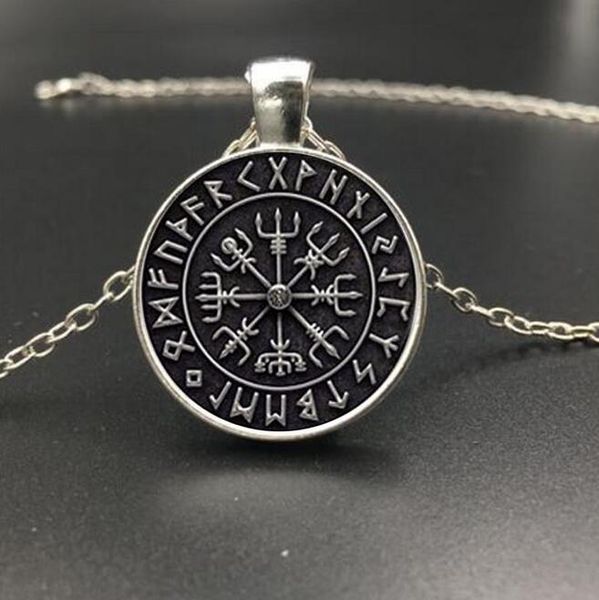 

высокое качество viking viking nordic hot time gem стекла ожерелье wfn365 pirates (с цепью) смешать заказ 20 штук много, Silver
