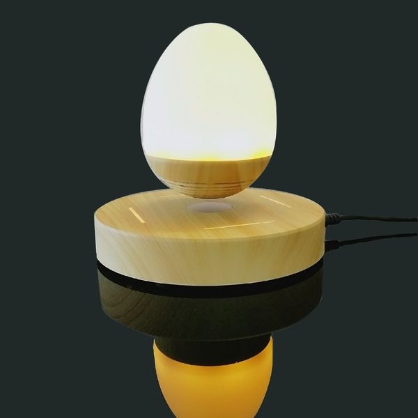 luci notturne Altoparlanti Bluetooth con lampadina LED a base di venature del legno Altoparlanti galleggianti wireless portatili intelligenti subwoofer Lampada luminosa