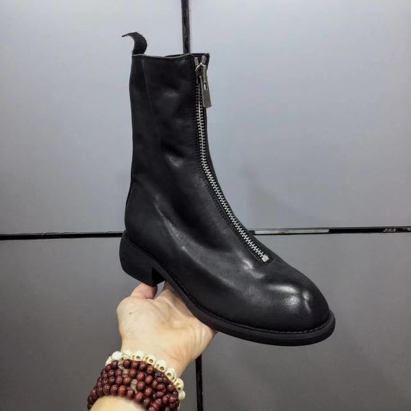 

New 2017 full genuine leather ankle boot women zipper bootie ize 35 40 martin boot tar love