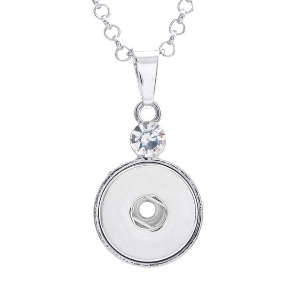 

noosa кусок rhinestone diy красота привязка подвеска ожерелье подходят 18 мм оснастки кнопки ожерелья моды оснастки ювелирные изделия, Silver