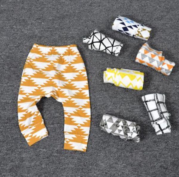

16 styles ins baby kids boy girls leggings pants stripped fruit animals print harem pants trousers, Blue