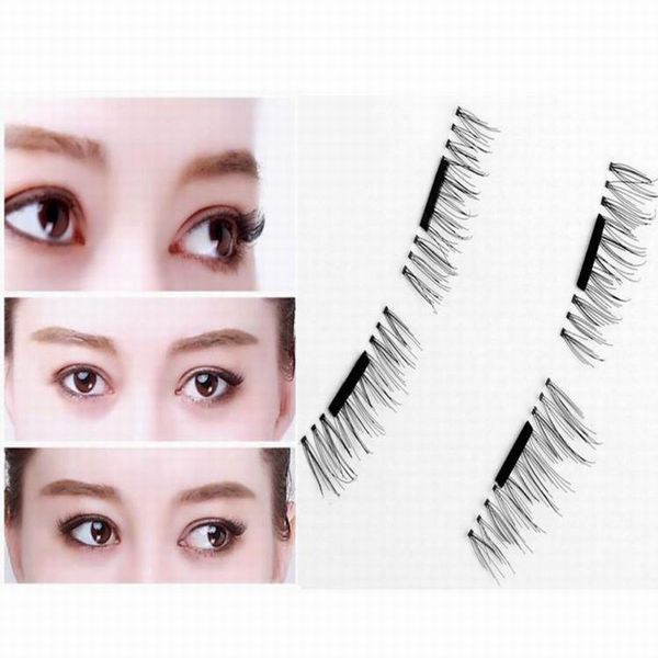 

false magnetic eyelashes beauty faux mink eye lashes false eyelashes 3d magnetic 4pcs false eyelashes no glue handmade