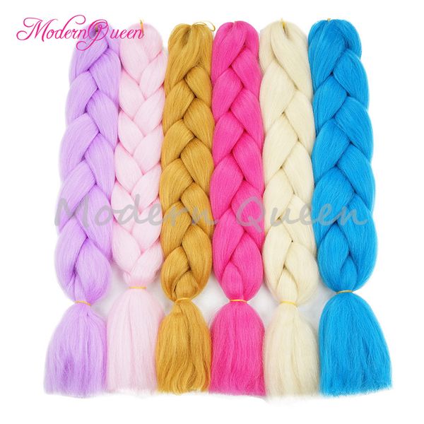 

Дешевые Kanekalon Синтетические вязания крючком Плетение волос 24inch 100g Pure Color Jumbo Braid Hair