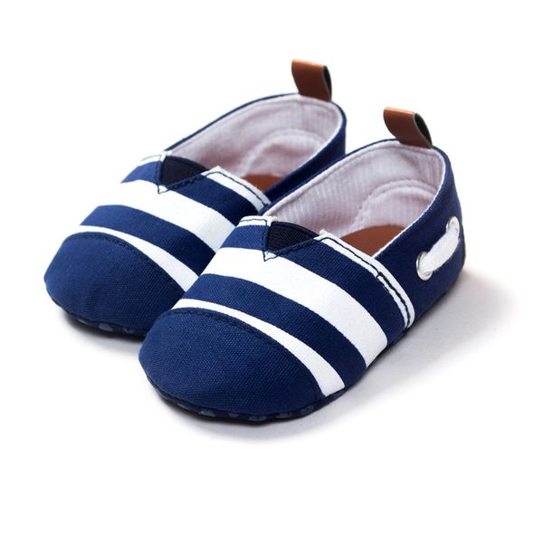 

wholesale- 2017 newborn toddler shoes cotton striped kids baby crib shoes soft soled prewalker sale