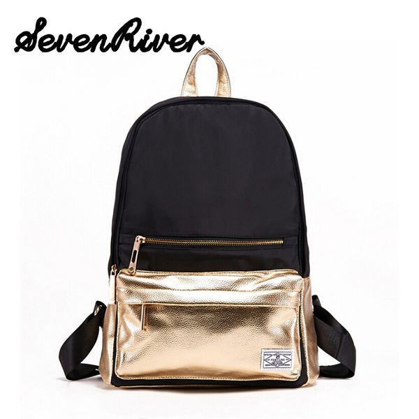 

wholesale- unique design women men oxford gold sliver backpack travel bag teenagers school book bag schoolbag
