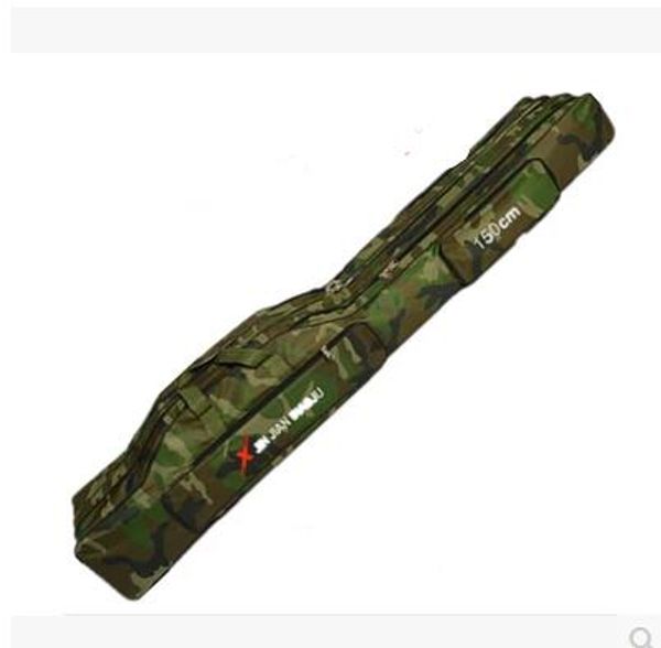 

wholesale- fishing tackle bag 130cm 140cm 150cm waterproof camouflage three layer fishing bag 1.3 m 1.4 m 1.5 meters fishing rod bag