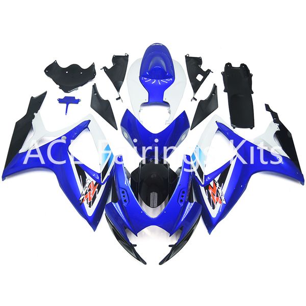 3 Gratisgeschenke Neuer Suzuki GSXR600 GSXR750 K6 06 07 GSXR600 GSXR750 K6 2006 2007 ABS-Kunststoff-Motorradverkleidungsaufkleber im blauen Stil