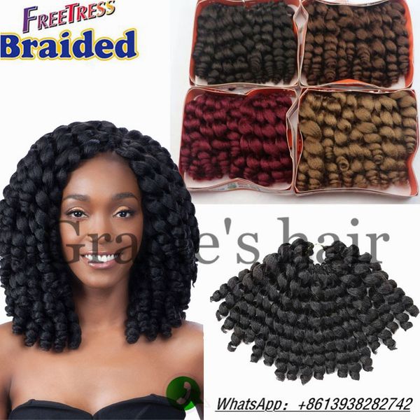 Beautiful Black Women Crochet Braids Twist Hair Bulk 8inch Wand