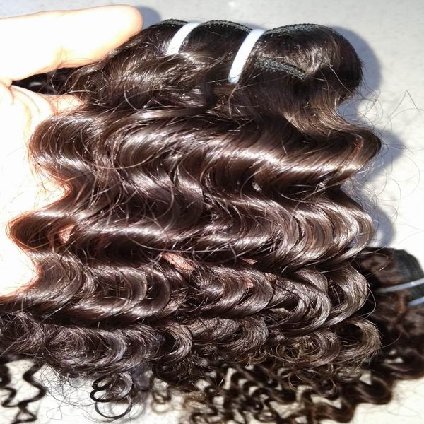 

virgin hair bundle extension 1 piece $10 malaysian indian peruvian hair weave weft big curly natural color, Black