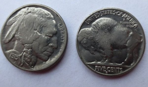 

Дата 1915s Буффало никель пять центов монеты копировать продвижение дешевые заводс