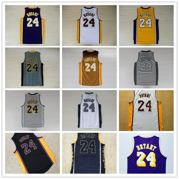 2020 24 Kobe Bryant Jersey Purple White Black Yellow Throwback 8