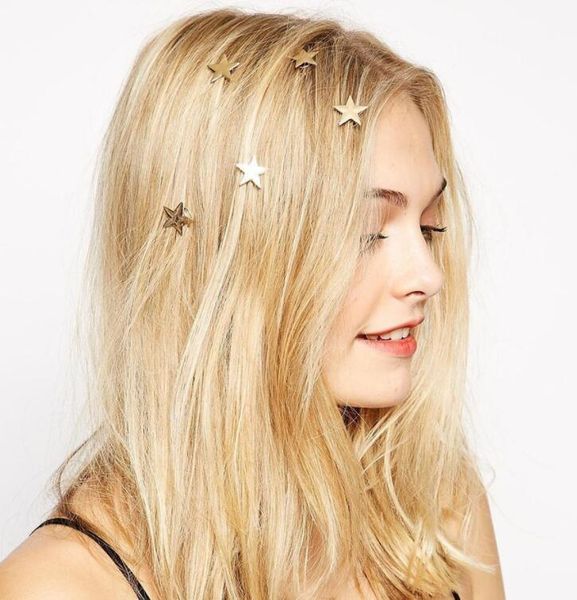 Pearl Star Hair Clips Alloy Girl Women Hairgrip For Bridal Hair