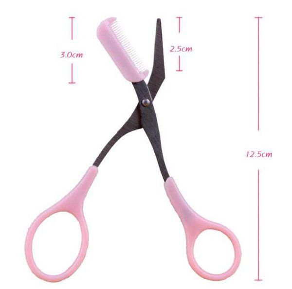 Set Hot Eyebrow Trimmer Scissors With Comb Remover Makeup Tools