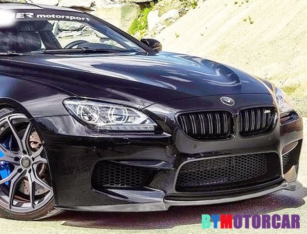 

v style carbon fiber front lip spoiler f06 f12 f13 6-series m6 fit for bmw