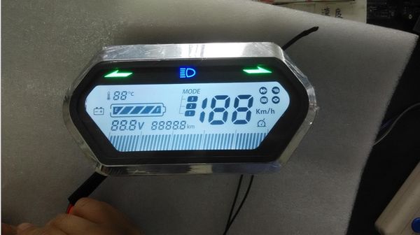 

48v-72v speedometer battery indicator LCD display with turning light for Electric bike SCOOTER tricycle motorcycle pedal scooter instrument