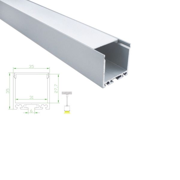 10 x 1 m Sätze/Los U-förmiges Aluminiumprofil-LED-Streifenlicht und LED-Kanal zum Neupreis für Decken- oder Wandeinbauleuchten