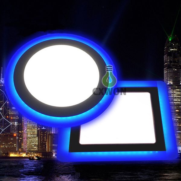 2020 Double Colors Slim Led Panel Lights Blue Cool Warm White Led