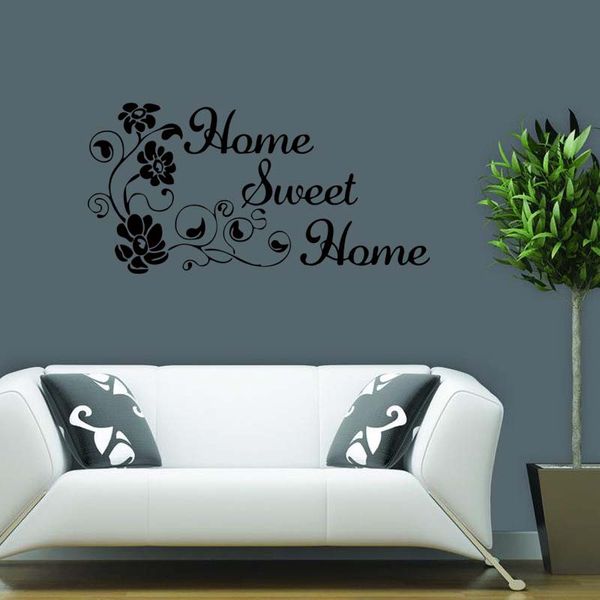 Home Sweet Vinyl Wall Art Sticker Removable Transfer Decal Decor Lounge Bedroom Sitting Room Diy Slicks Stencils And Decals From