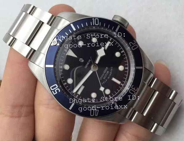 

v4 version mens automatic watches men's eta 2824 movement watch men blue heritage steel rotor 79220b self winding zf factory wristwatch, Slivery;brown