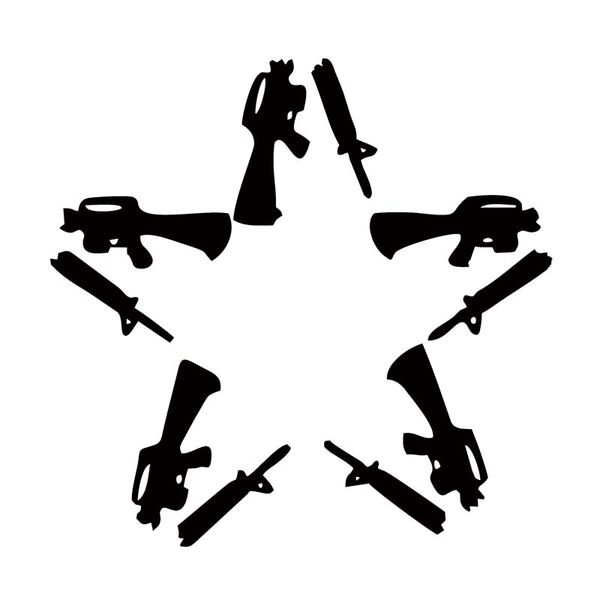 

new product for anti flag gun star car styling truck decal vinyl personality sticker jdm car window accessories decorate
