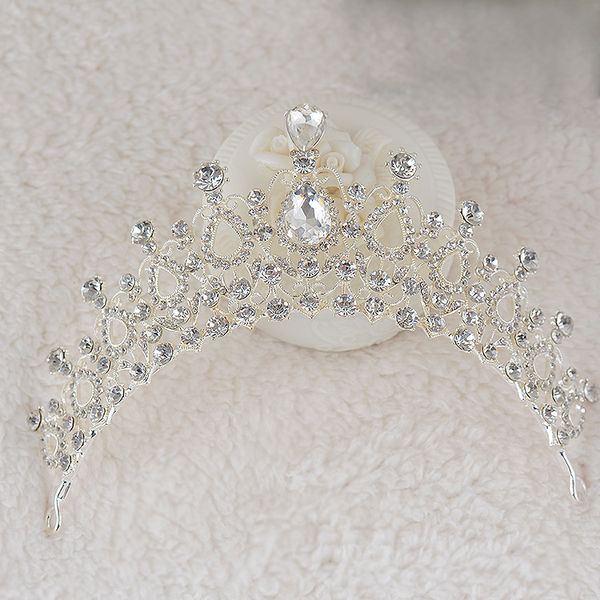 Günstige silberne Kristalle, Hochzeitstiaras, Perlen-Brautkronen, Diamant-Kopfschmuck, Strass-Stirnband, glänzender Haarschmuck, Pageant234e