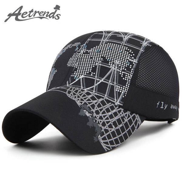 

wholesale- [aetrends] 2017 summer breathable mesh snapback baseball cap men women adjustable casual polo hats z-5095, Blue;gray