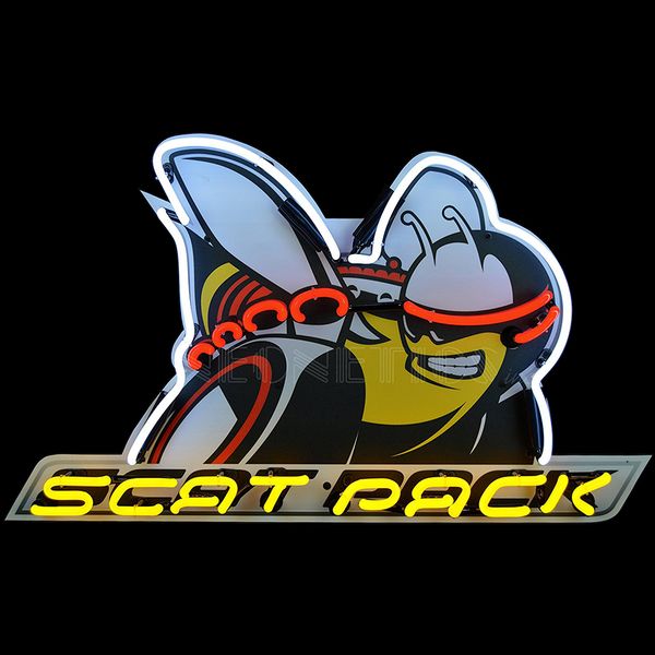 

Мода новый ручной Scat Pack настоящее стекло пивной бар паб дисплей неоновая вывеска