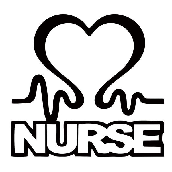 

nurse heart vinyl car window decal car styling cardiac love work jdm sticker accessories graphics decor
