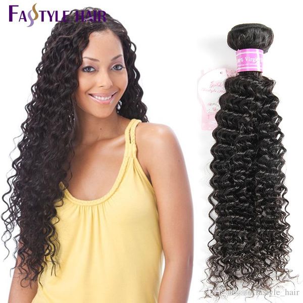 

eller fastyle brazilian kinky deep curly 5pc/lot unprocessed peruvian malaysian indian virgin human hair extensions bundles dyeable, Black