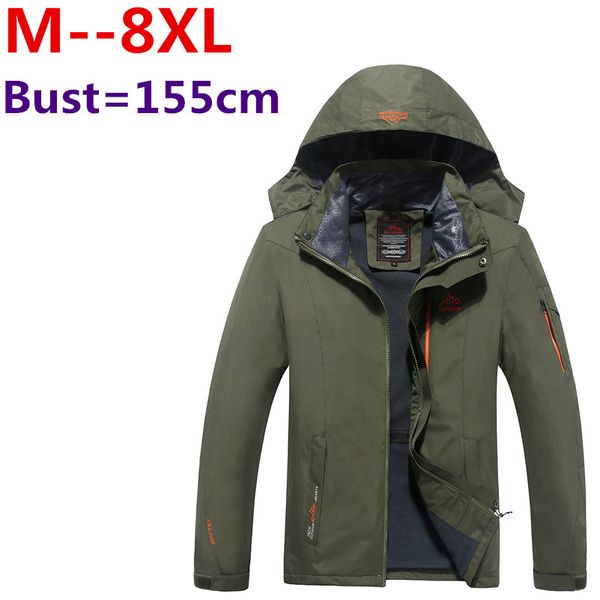 

wholesale- plus size 9xl 8xl 7xl 6xl 5xl warm winter jacket men windproof hood men jacket size, Black;brown