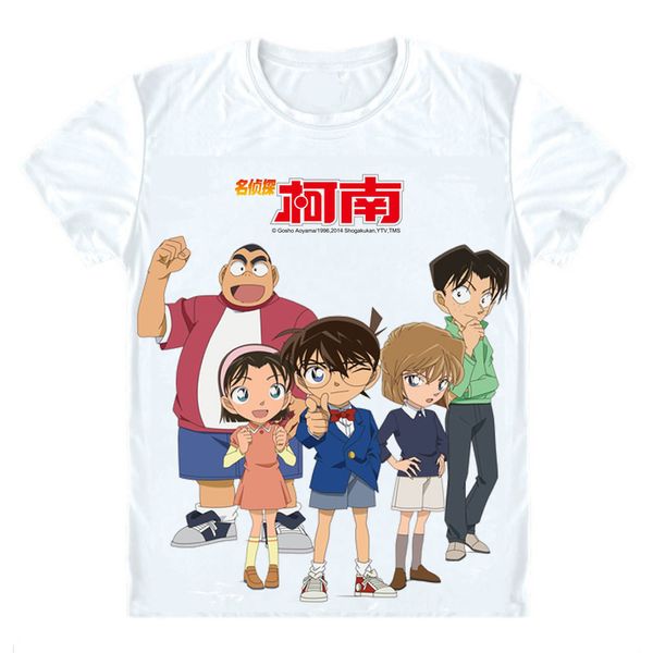

anime shirt detective conan case closed t-shirts multi-style short jimmy kudo rachel moore cosplay motivs printed shirts tee-style133-no01, White;black