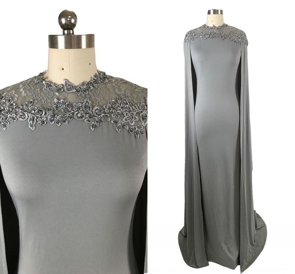 

2017 real image long with cape lace mother of the bride dresses formal party plus size prom gowns for wedding bride guest dress, Black;red