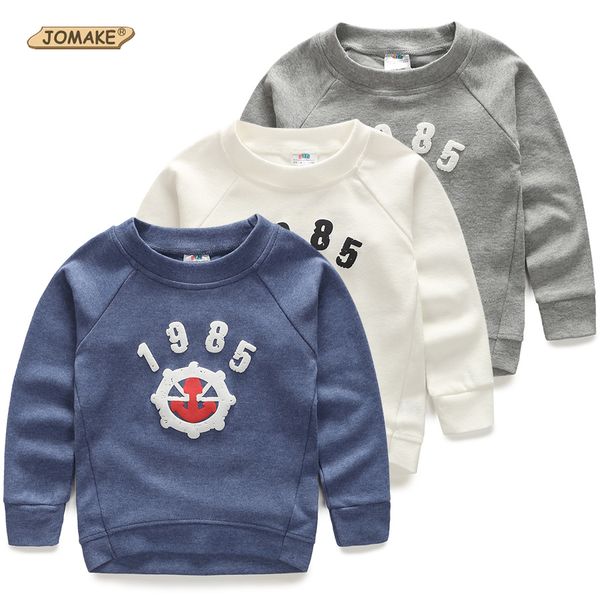 

wholesale- new arrival children's clothing boys/girls fashion sweatshirt 1985 print trendy kids autumn bottoming shirt baby casual hood, Black