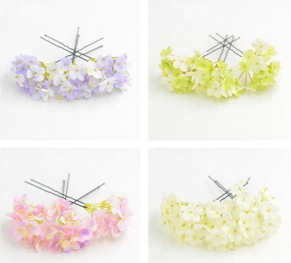 

8pcs fashion wedding bridal party flower hair clip hairpin #r571, Black;brown