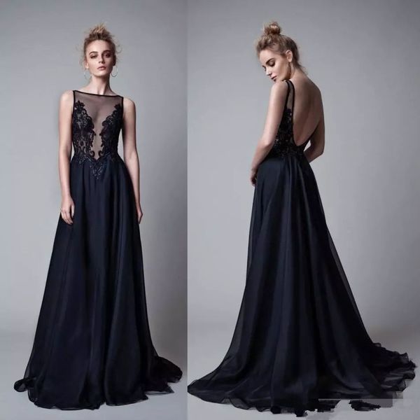 

berta сексуальные платья выпускного вечера темно-синее кружевное платье без спинки с аппликацией вечернее платье без рукавов bateau длинные, Black