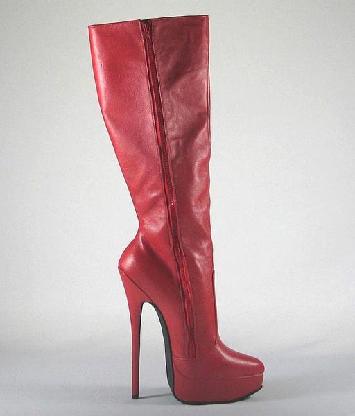 

20cm high height boots women's boots platform stiletto heel knee-high boots no.y2011r, Black