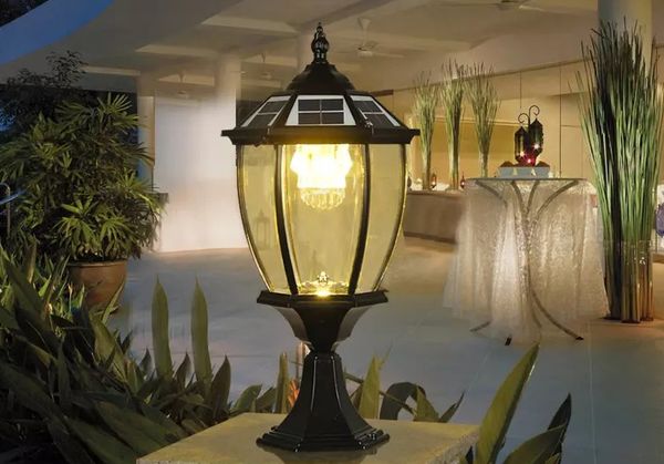 2019 Solar Power Post Lantern Outdoor Lights Super Bright Led Garden Walll Lamp Warm White Cold Color Light Sensor Functions Ll From
