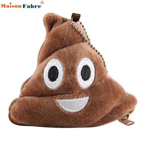

wholesale- u poo pillow plush soft emoji emoticon coin purse gift drop shipping, Red;black