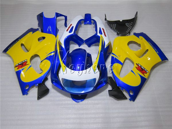 

full abs moto parts fairing kit for suzuki gsxr600 96 97 98 99 yellow blue fairings gsxr750 1996 1997 1998 1999 oi56