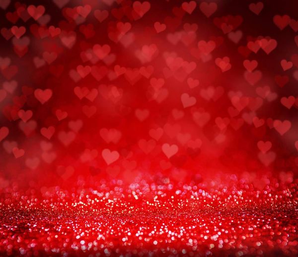 Fotohintergrund mit roten Herzen, romantische Hochzeit, Party, glitzernde Tupfen-Hintergründe, Valentinstag, glitzernde Fotohintergründe, 3 x 3 m